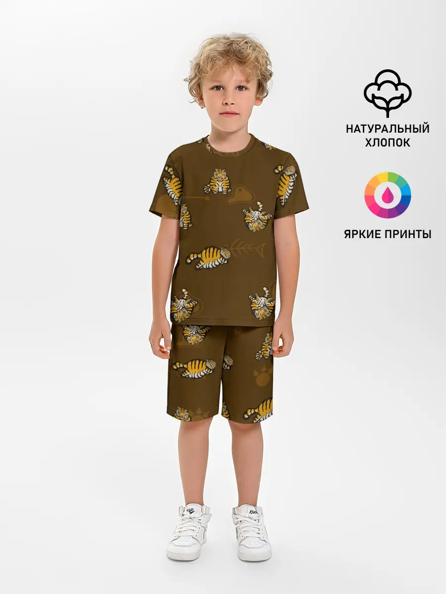 Детская пижама с шортами / Тигрята