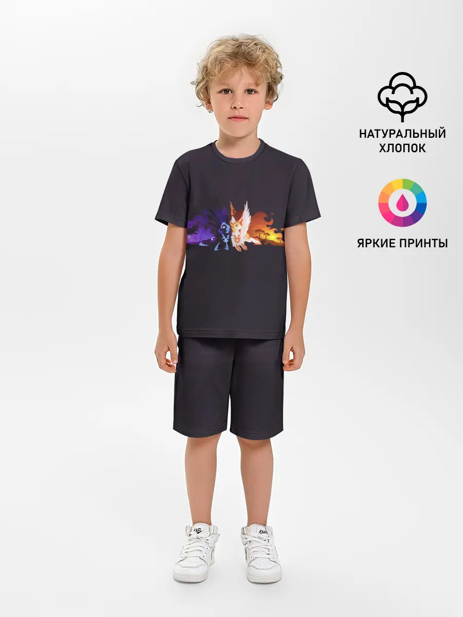 Детская пижама с шортами / День и ночь