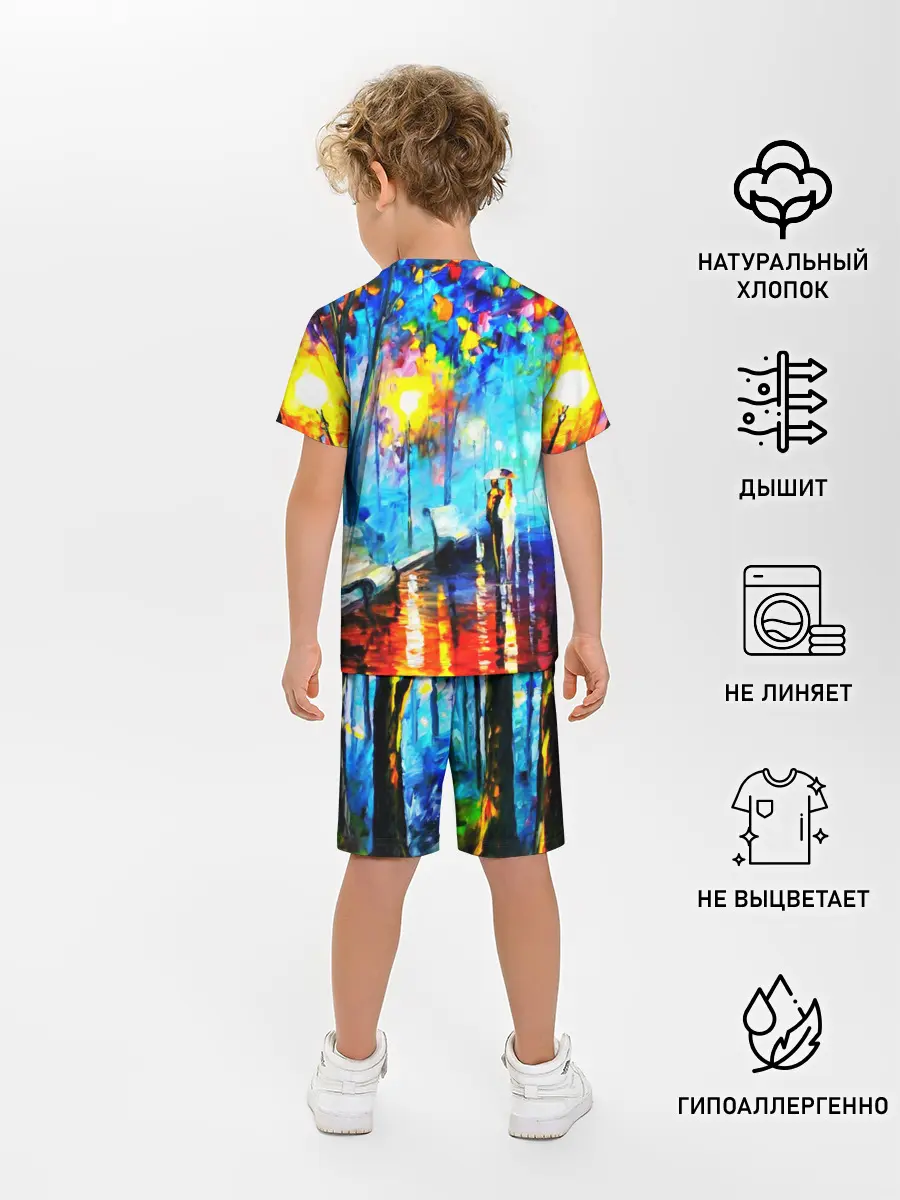 Детская пижама с шортами / ВЕЧЕРНЯЯ ПРОГУЛКА