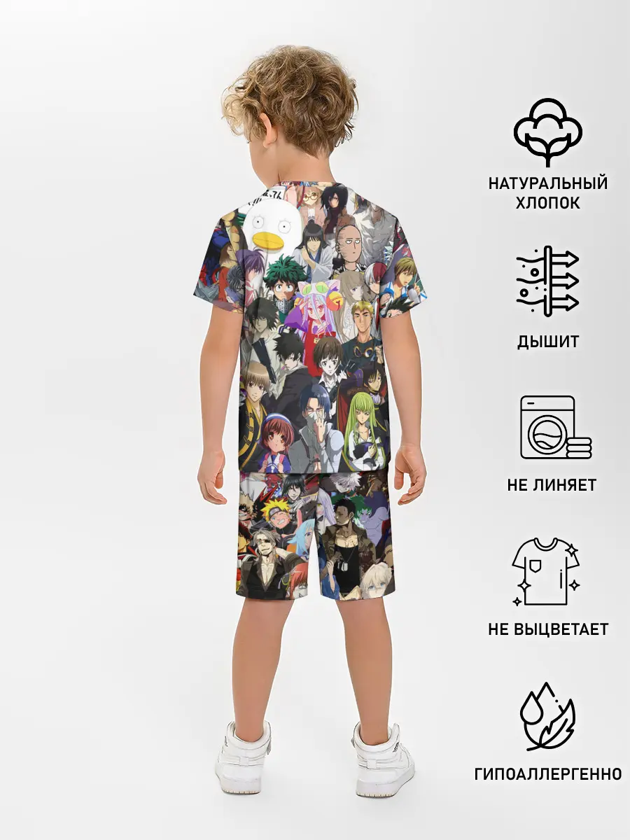 Детская пижама с шортами / Кавалькада персонажей из аниме