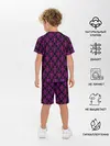 Детская пижама с шортами / KILLER QUEEN фиолетовый узор