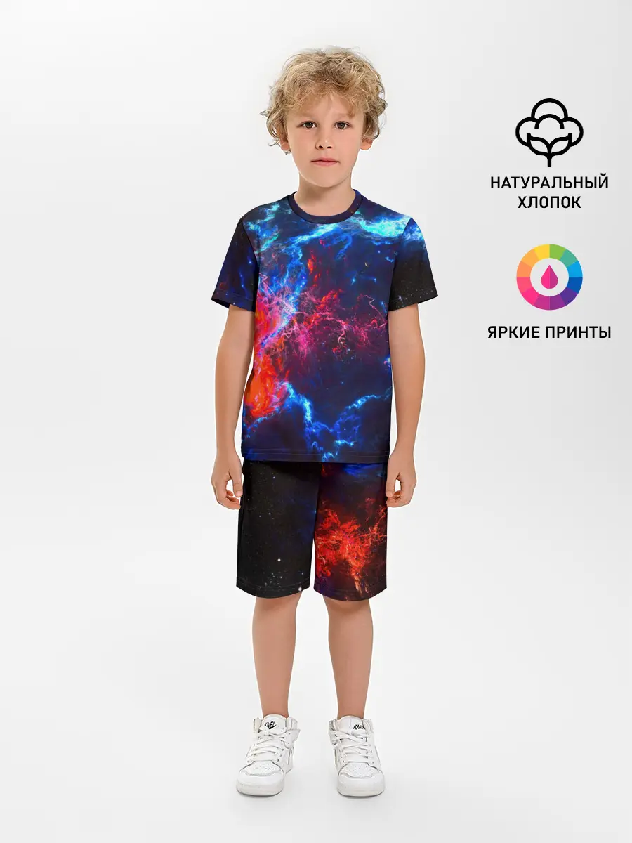 Детская пижама с шортами / Космос