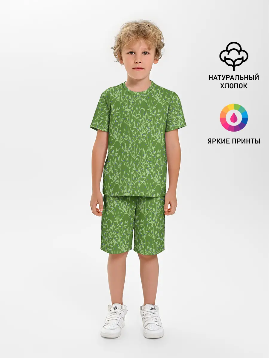 Детская пижама с шортами / Черника