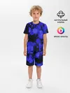 Детская пижама с шортами / Синие Кляксы