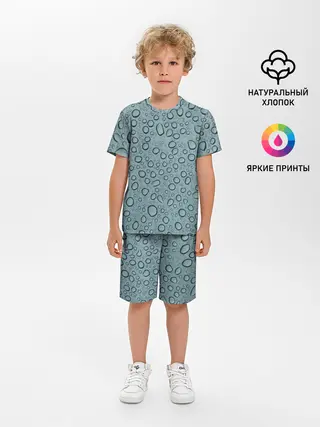 Детская пижама с шортами / Капли.