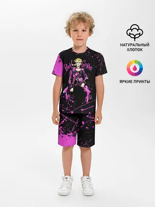 Детская пижама с шортами / Кира джоджо фиолетовые брызги