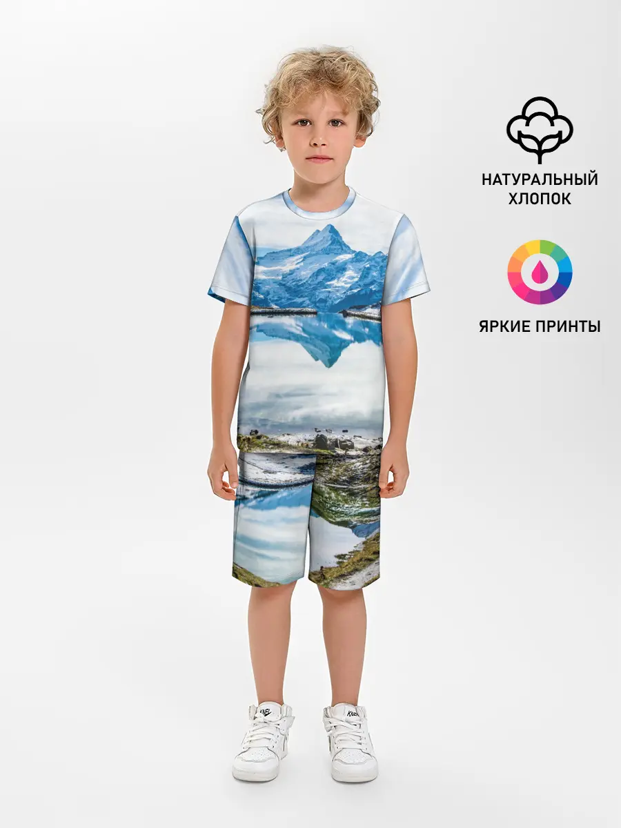 Детская пижама с шортами / Альпы