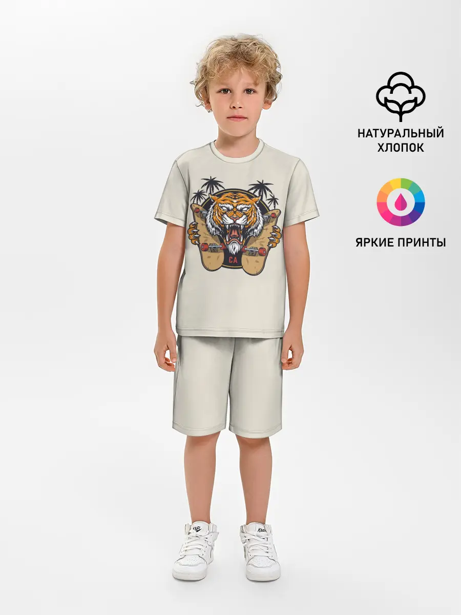 Детская пижама с шортами / Скейтер