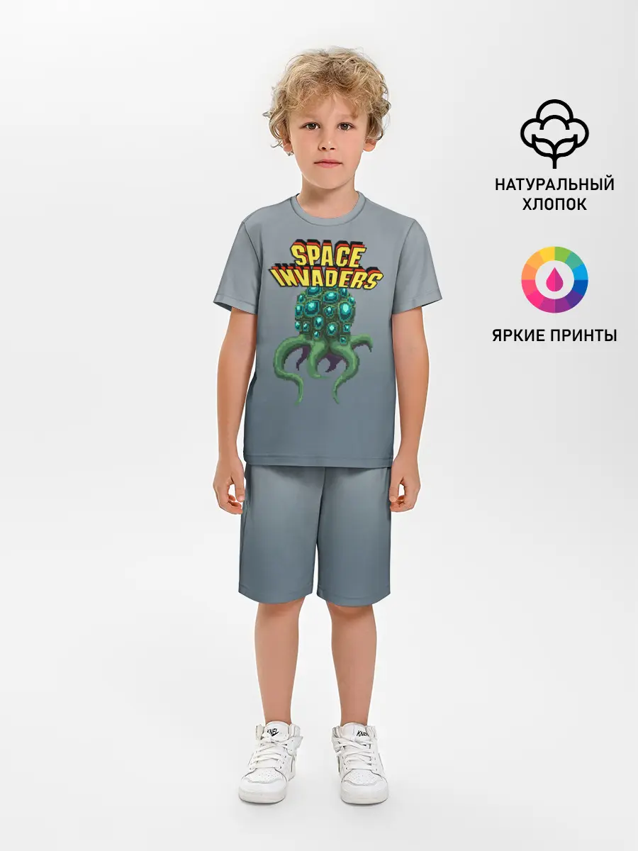 Детская пижама с шортами / Space Invaders | Old game