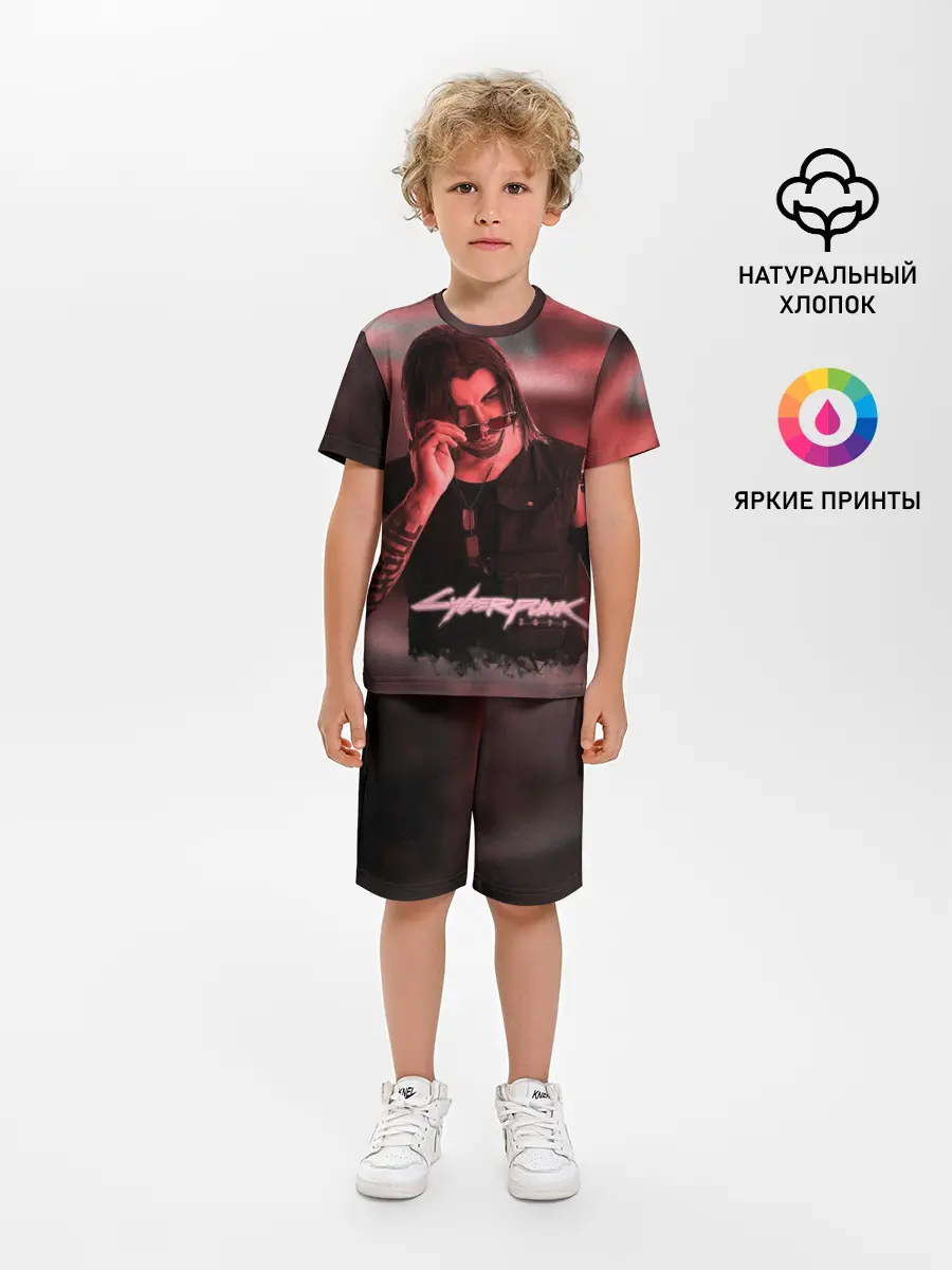 Детская пижама с шортами / Johnny Silverhand Cyberpunk