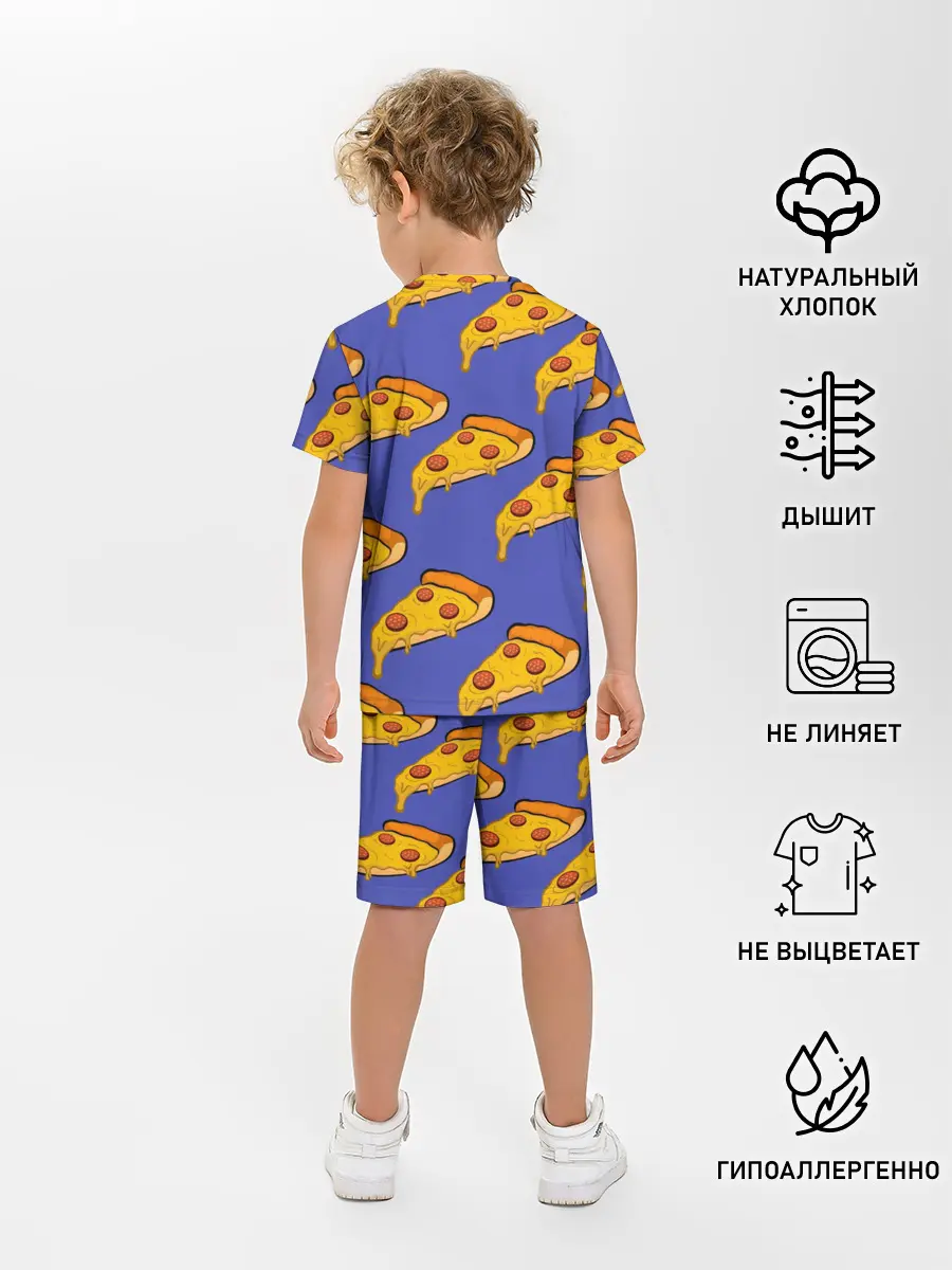 Детская пижама с шортами / Кусочки пиццы