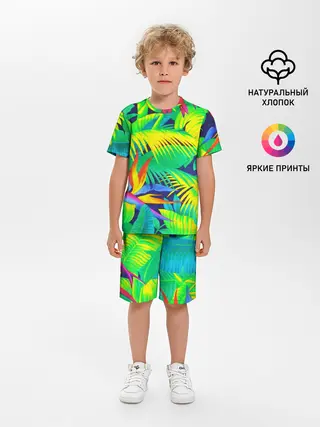 Детская пижама с шортами / ТРОПИКИ