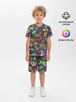 Детская пижама с шортами / Among Us Overload