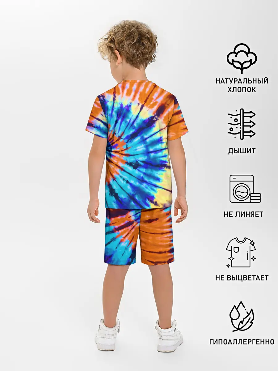 Детская пижама с шортами / Tie dye