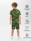 Детская пижама с шортами / Ярко зеленые славянские узоры