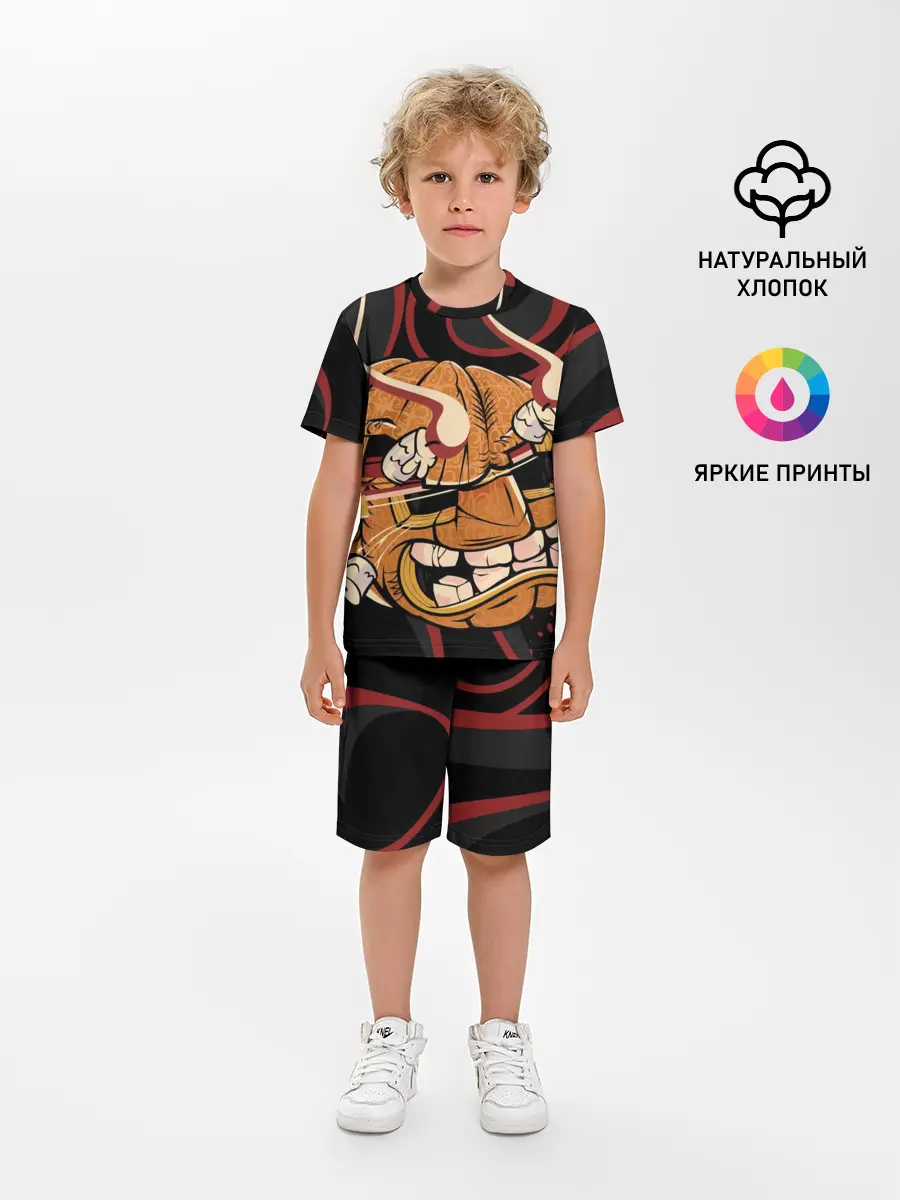 Детская пижама с шортами / Хеллоуинская тыква-хання