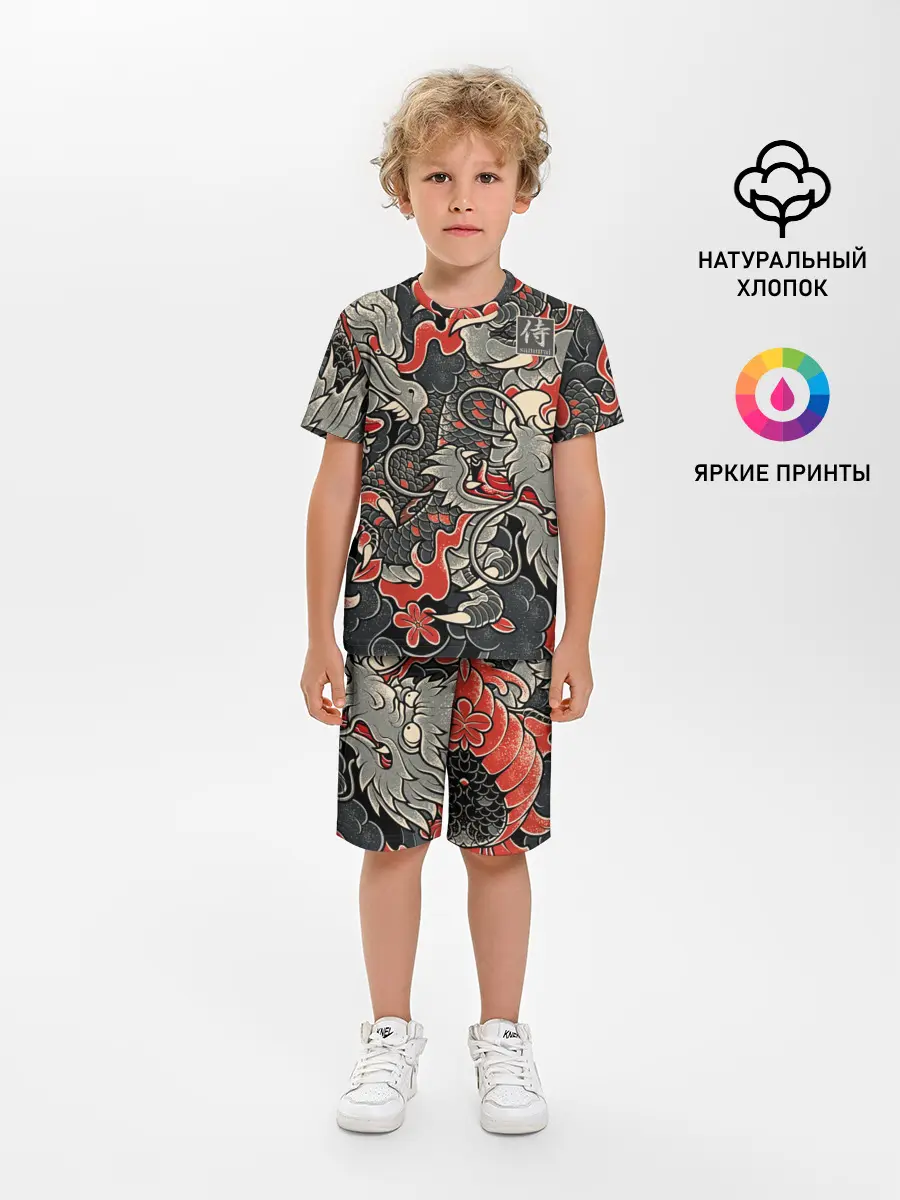 Детская пижама с шортами / Самурай