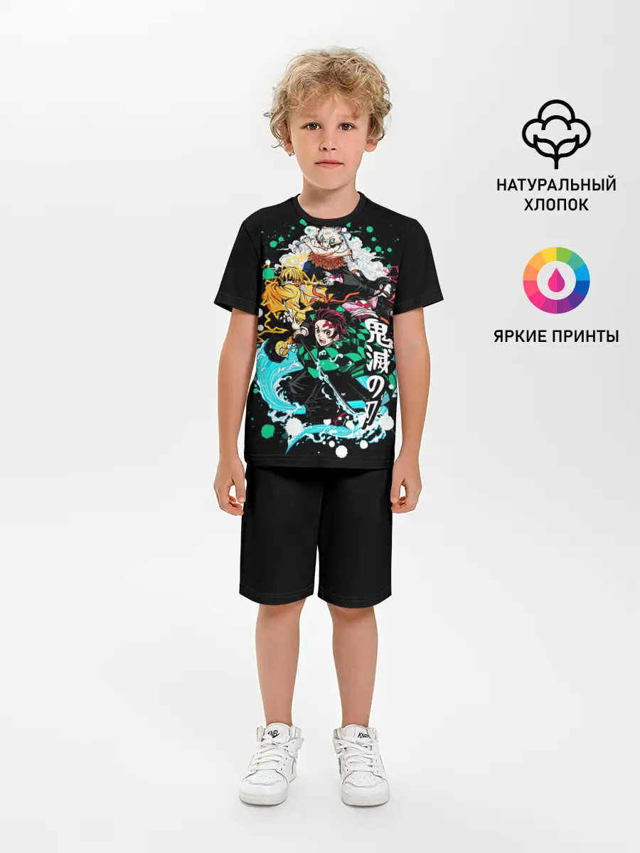 Детская пижама с шортами / Клинок рассекающий демонов