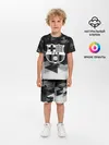 Детская пижама с шортами / FC Barcelona sport geometry