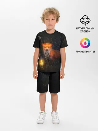 Детская пижама с шортами / Лиса с огненной короной