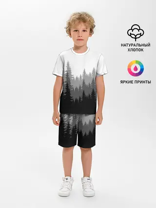 Детская пижама с шортами / Темный Лес