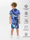 Детская пижама с шортами / Абстрактные волны