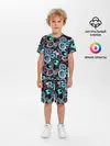 Детская пижама с шортами / Абстрактный узор ретро