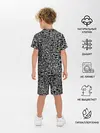 Детская пижама с шортами / Геометрия ЧБ.Black & white