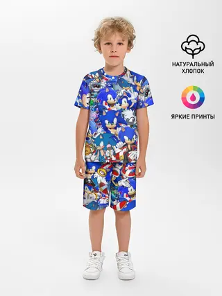 Детская пижама с шортами / SONIC СИНИЙ ЁЖ СОНИК