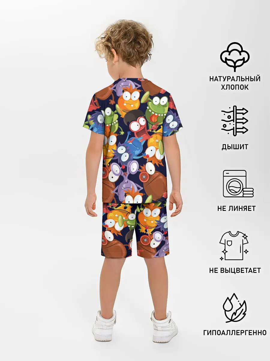 Детская пижама с шортами / Пучеглазые монстры