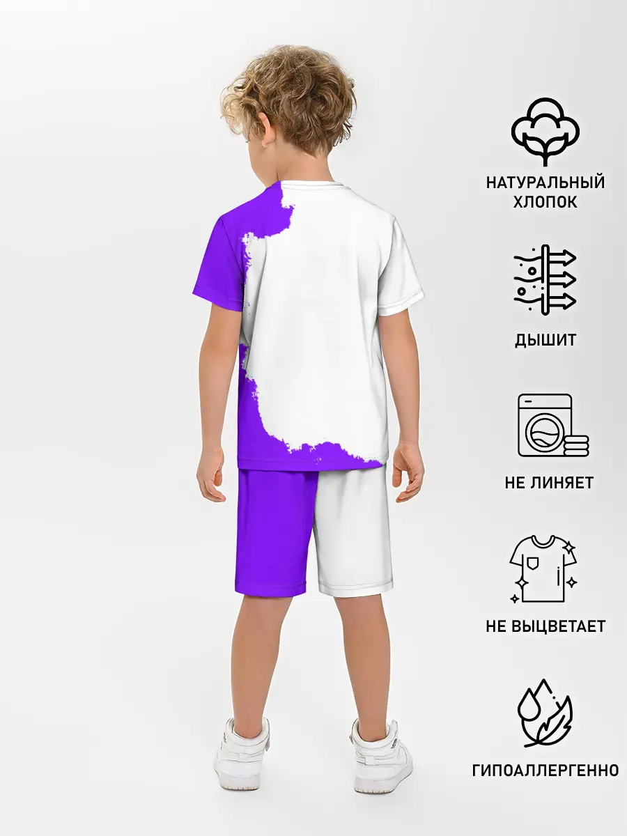 Детская пижама с шортами / Хамон фиолетовый