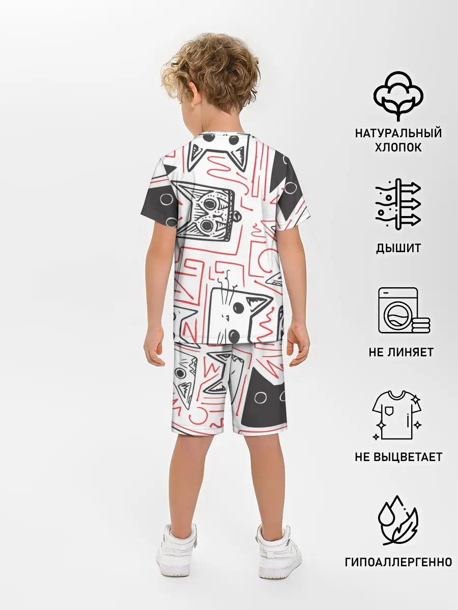 Детская пижама с шортами / Cats