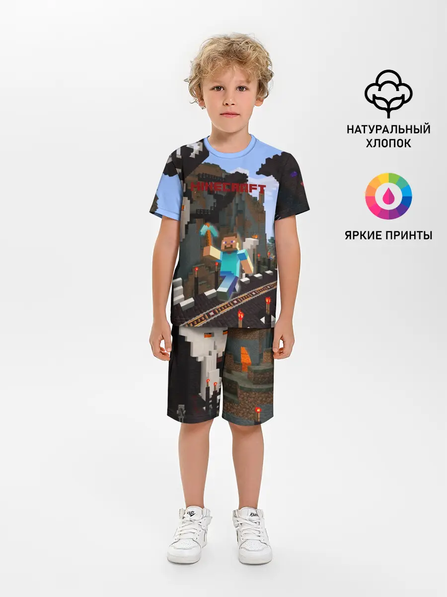 Детская пижама с шортами / Minecraft