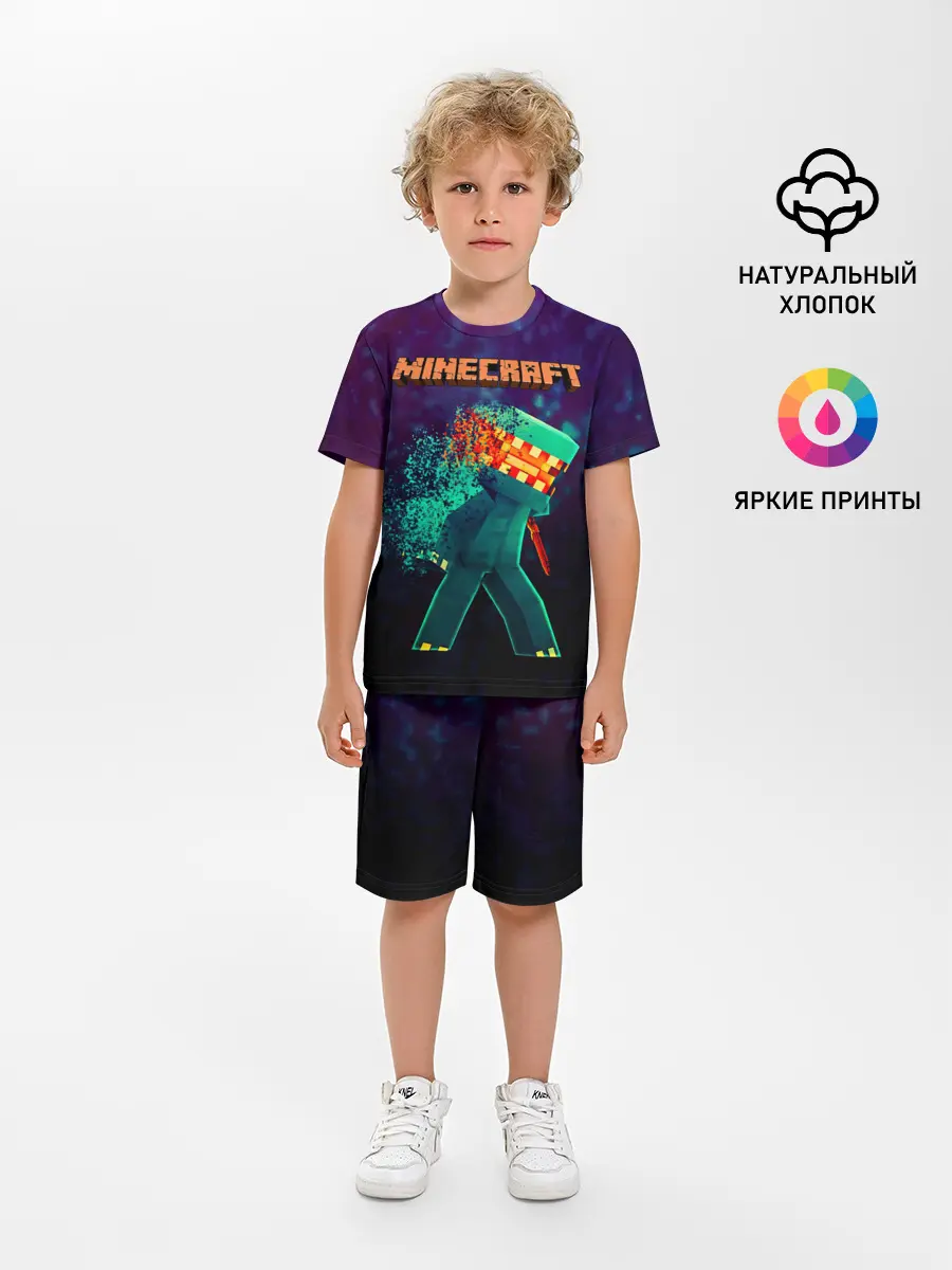 Детская пижама с шортами / Minecraft АНАРХИЯ