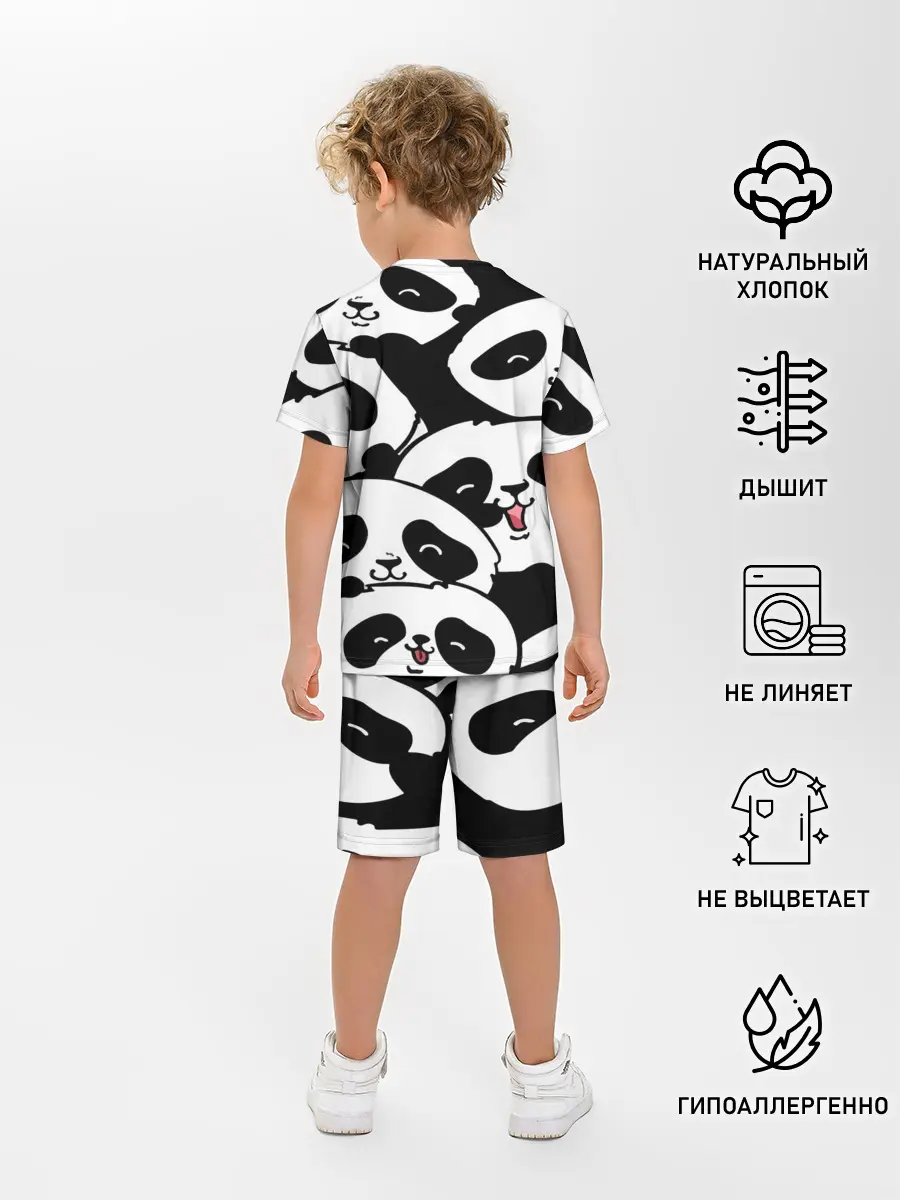 Детская пижама с шортами / панды