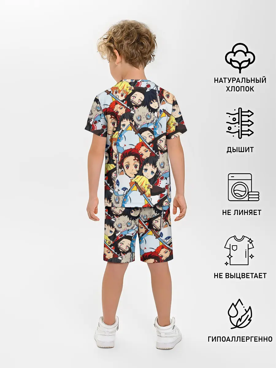 Детская пижама с шортами / КЛИНОК, РАССЕКАЮЩИЙ ДЕМОНОВ