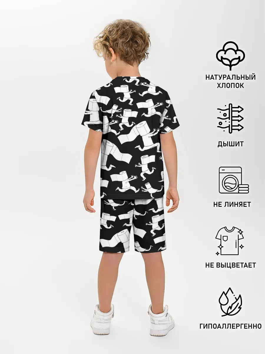 Детская пижама с шортами / Коронавирус