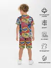 Детская пижама с шортами / Pop art pattern