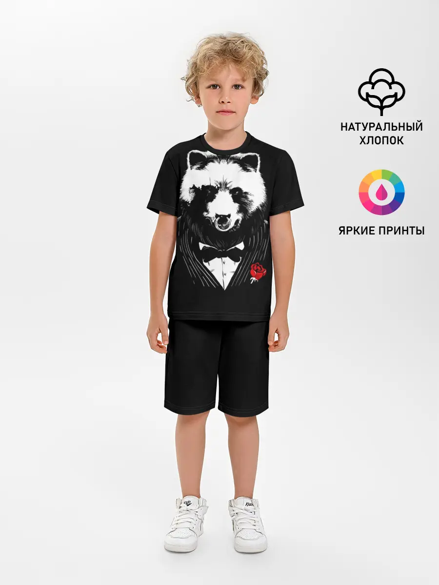 Детская пижама с шортами / Медведь авторитет