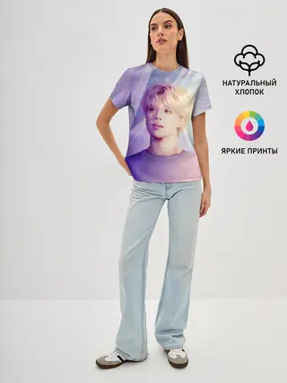 Женская базовая футболка / Kim Seok Jin Art