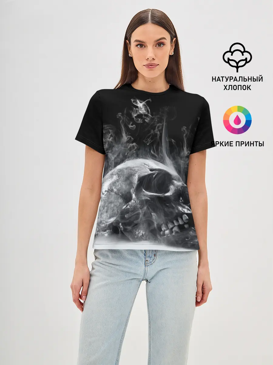 Женская базовая футболка / Skull