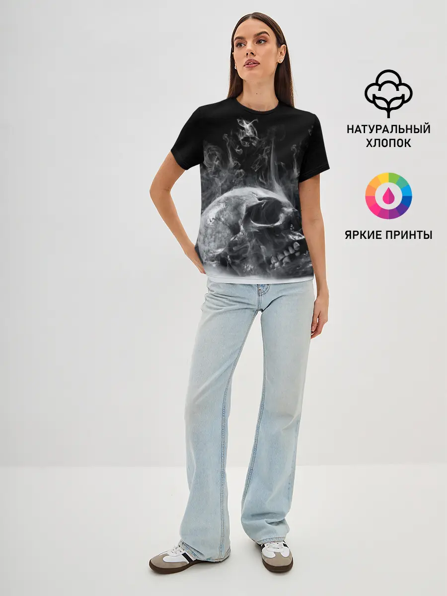 Женская базовая футболка / Skull