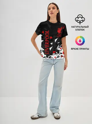 Женская базовая футболка / LIVERPOOL / ЛИВЕРПУЛЬ
