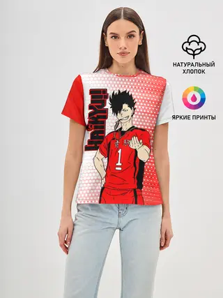 Женская базовая футболка / Куроо Тецуро / Kuroo Tetsuro