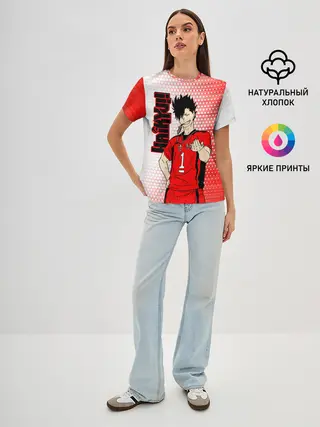 Женская базовая футболка / Куроо Тецуро / Kuroo Tetsuro