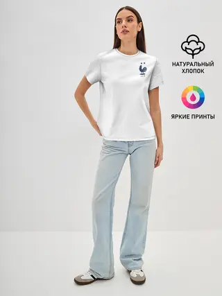 Женская базовая футболка / форма сборной Франции гостевая