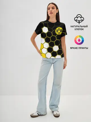 Женская базовая футболка / ФК БОРУССИЯ / FC BORUSSIA