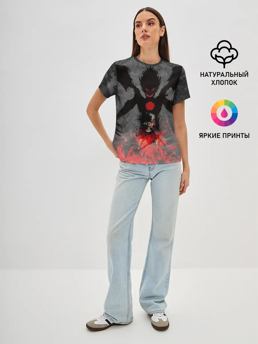 Женская базовая футболка / демон Либе