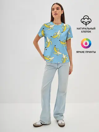Женская базовая футболка / Banana art