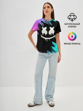 Женская базовая футболка / Marshmello